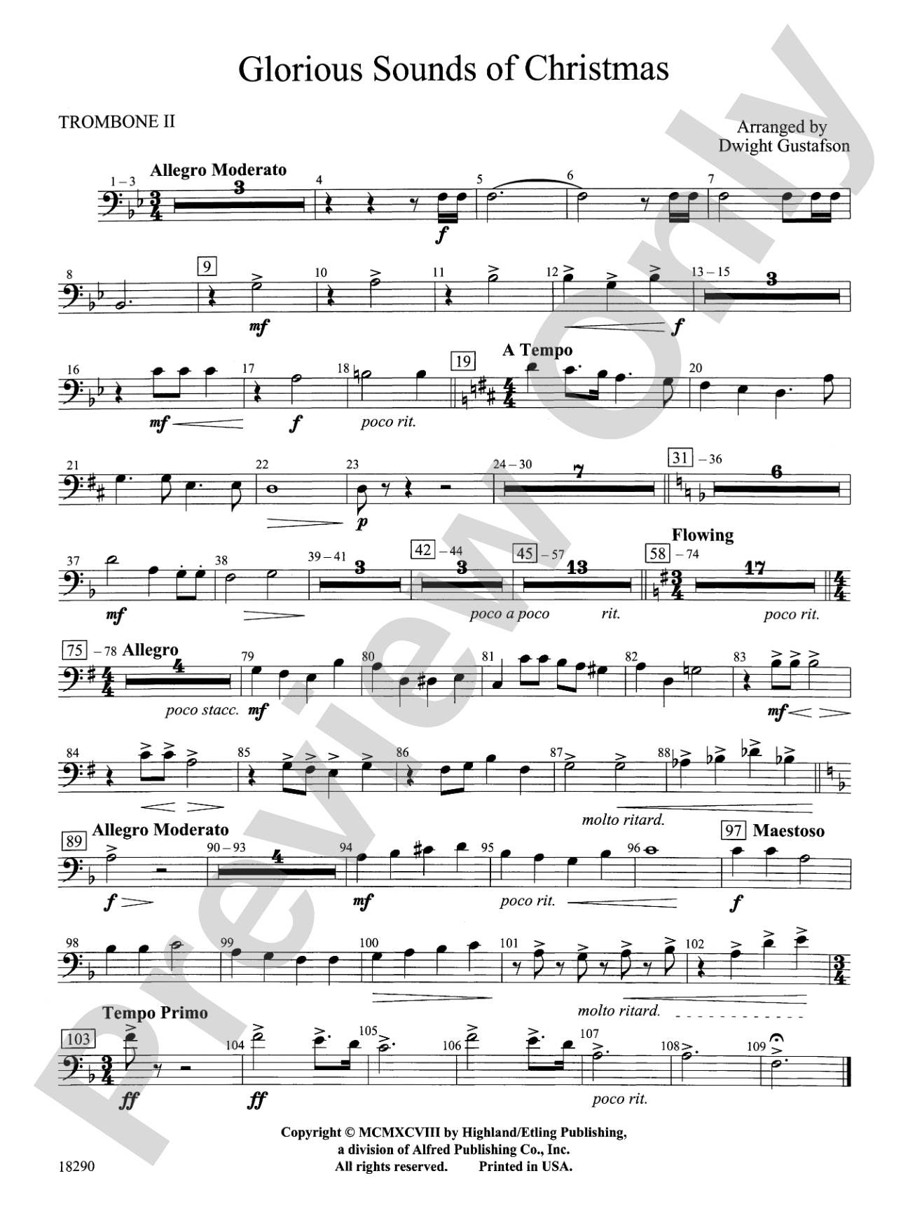 Glorious Sounds of Christmas: 2nd Trombone
