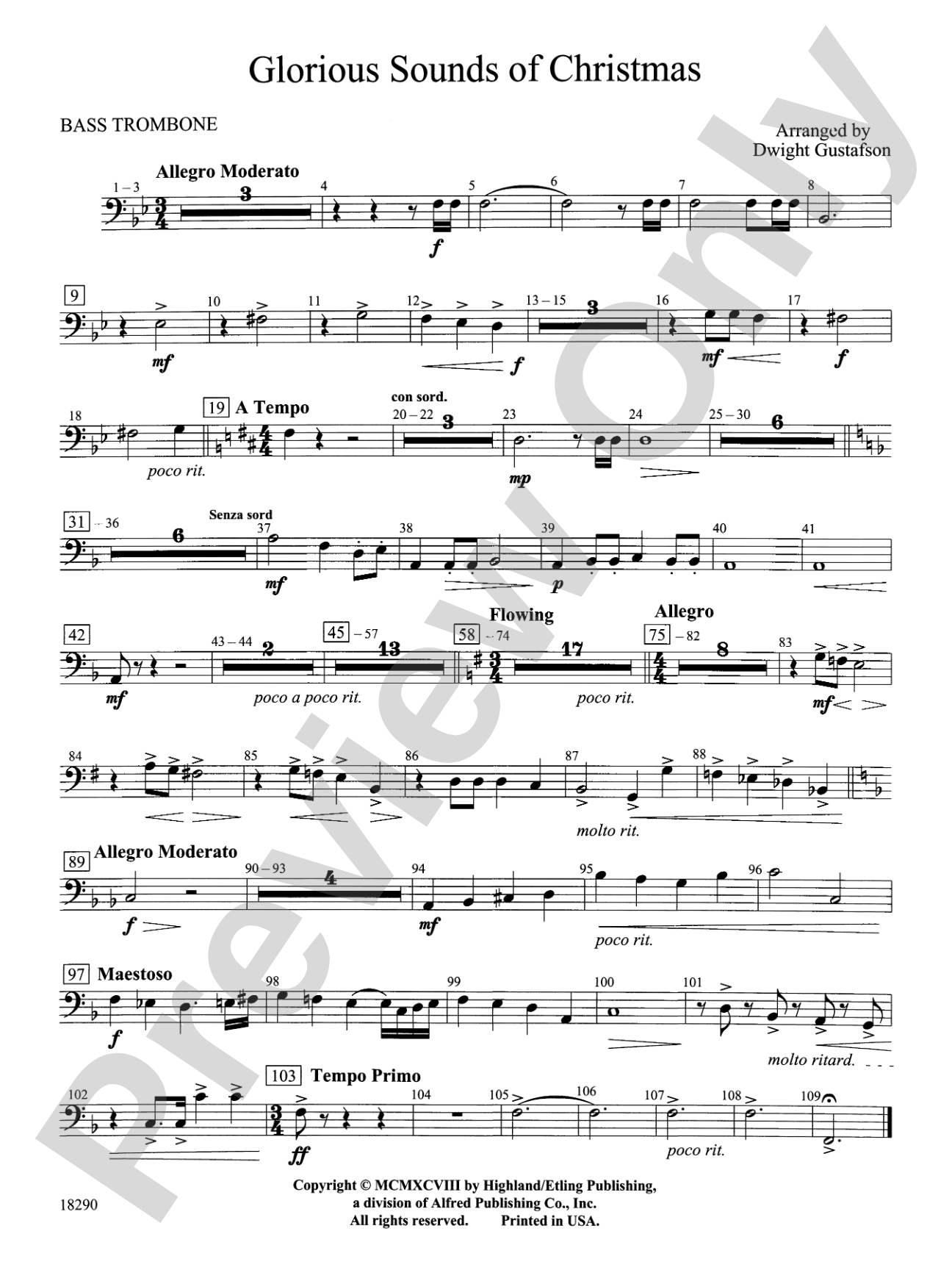 Glorious Sounds of Christmas: 4th Trombone