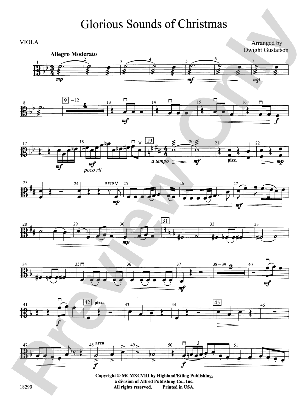 Glorious Sounds of Christmas: Viola