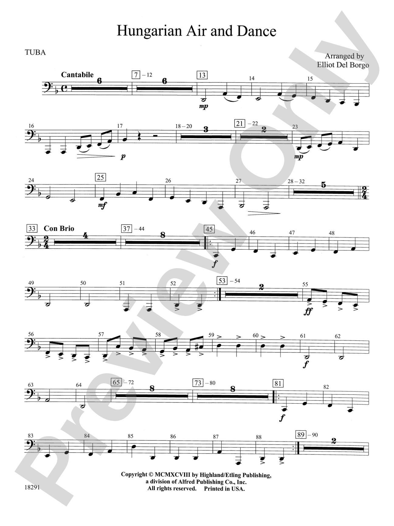 Hungarian Air and Dance: Tuba
