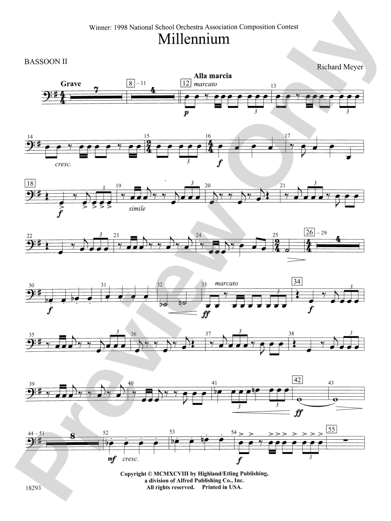 Millennium: 2nd Bassoon