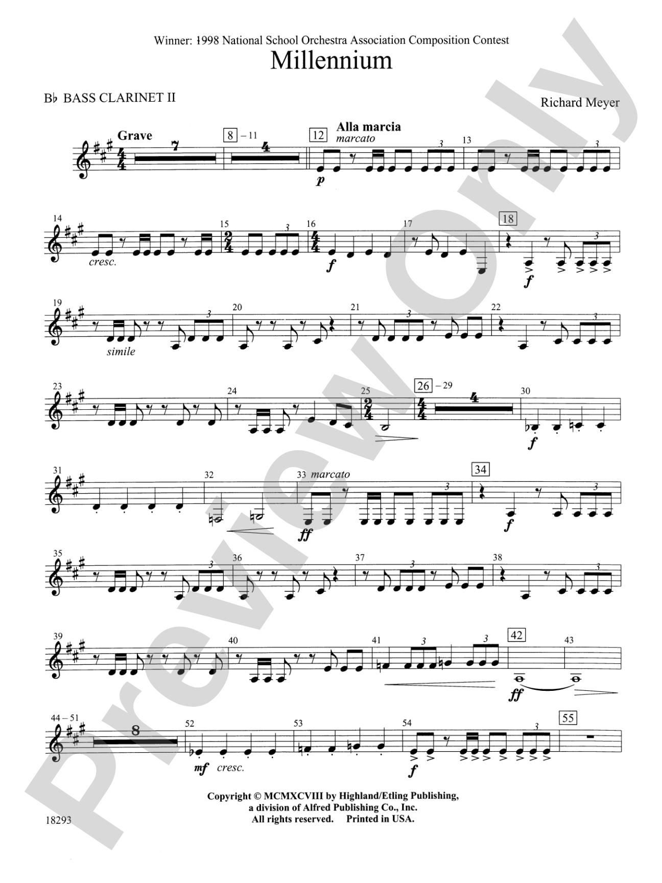 Millennium: Bass Clarinet 2
