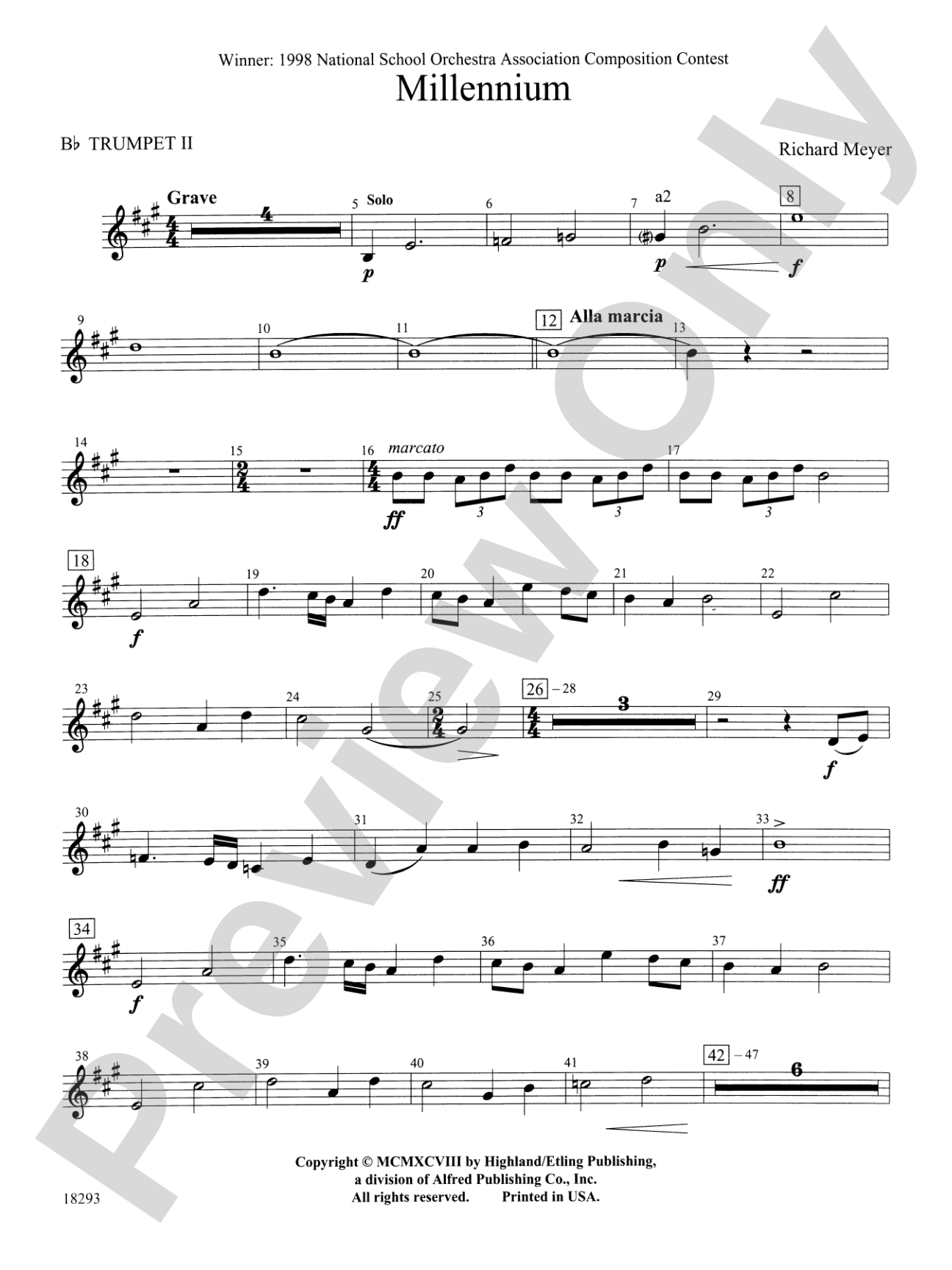 Millennium: 2nd B-flat Trumpet