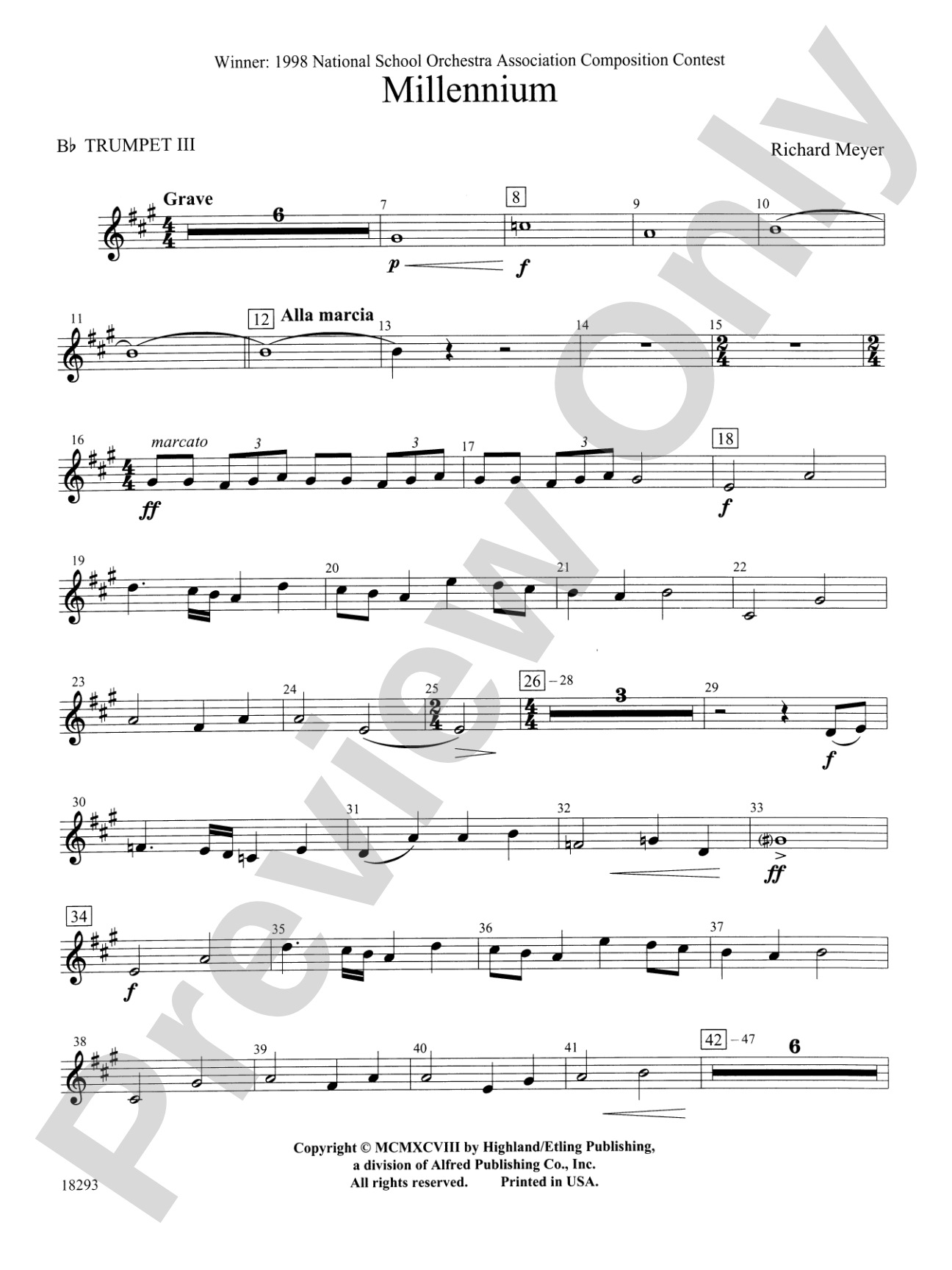 Millennium: 3rd B-flat Trumpet