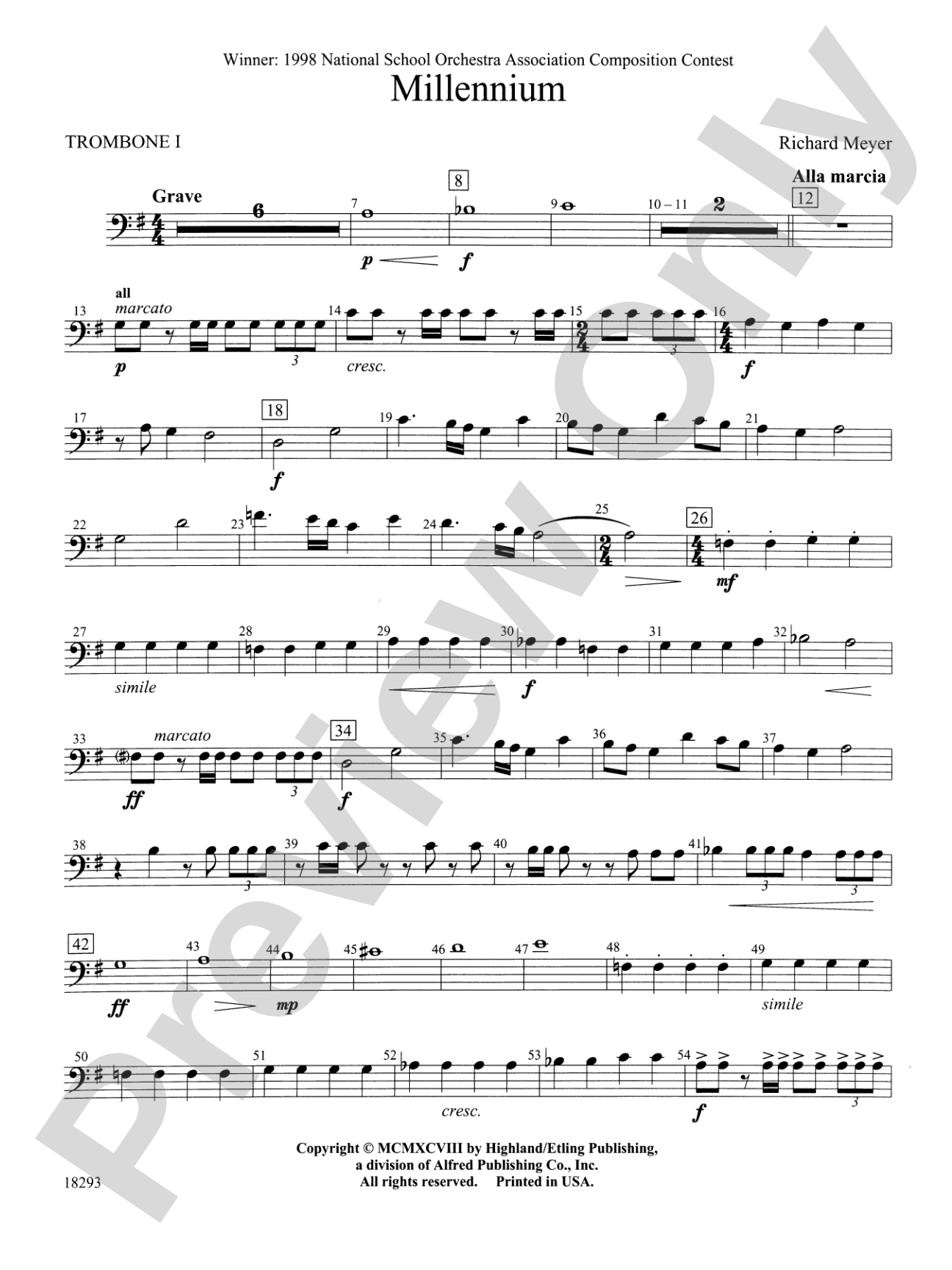 Millennium: 1st Trombone