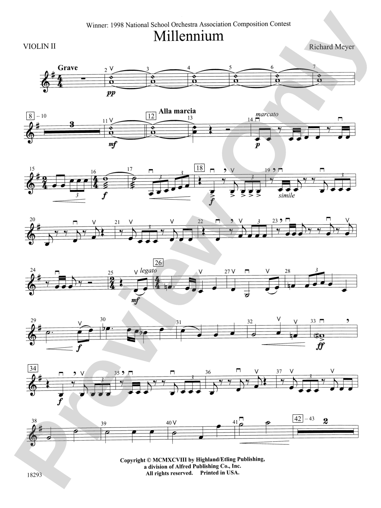 Millennium: 2nd Violin