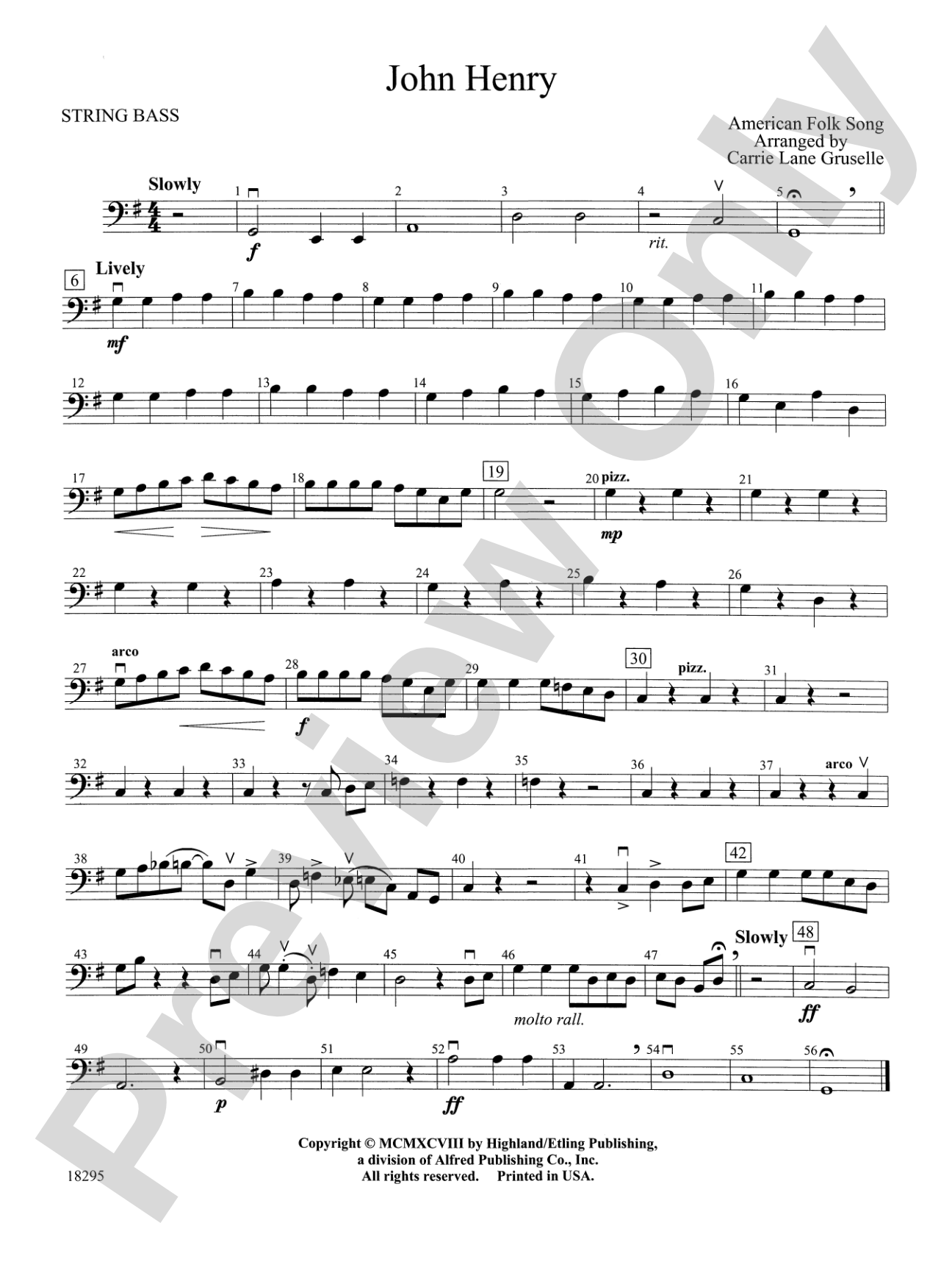 John Henry: String Bass