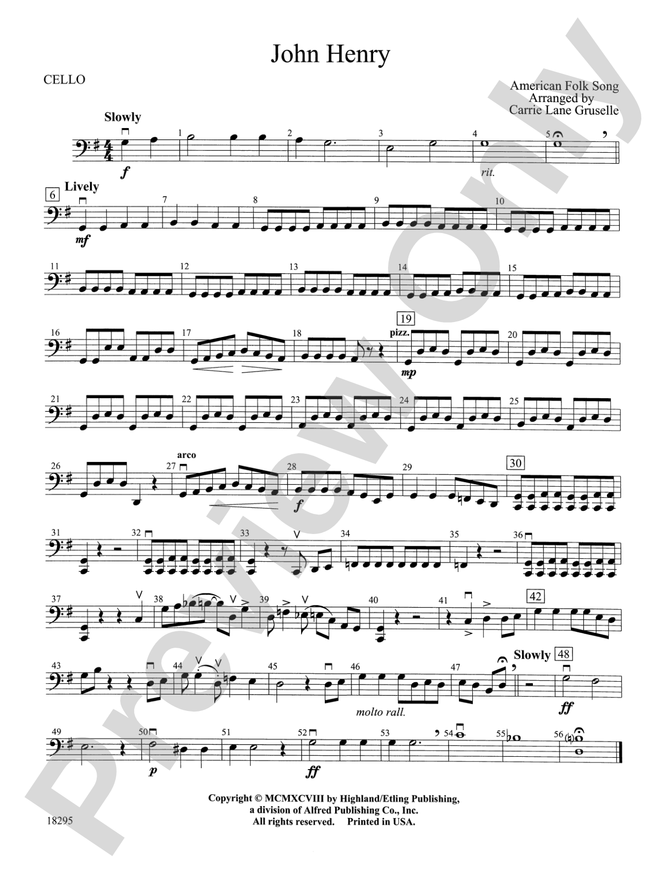John Henry: Cello