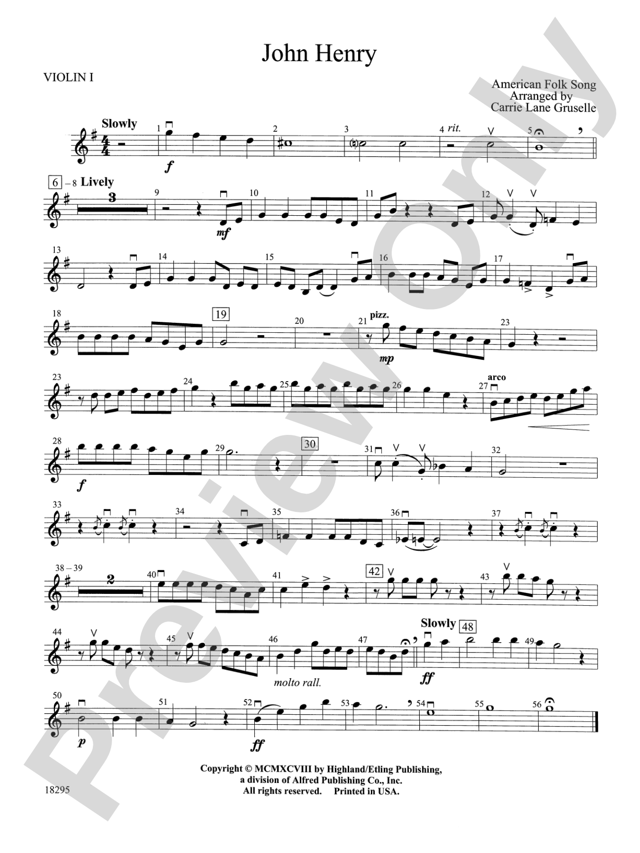 John Henry: 1st Violin
