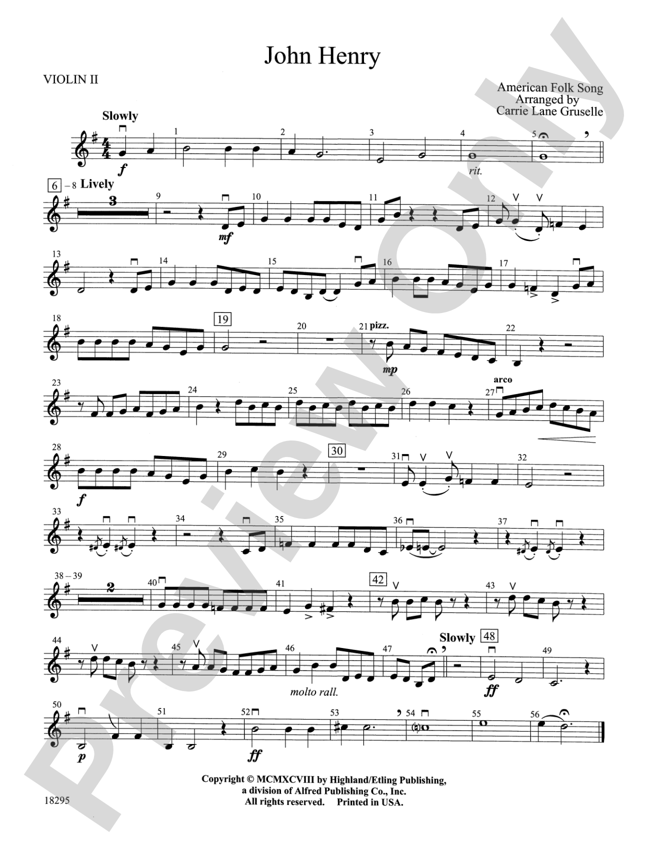 John Henry: 2nd Violin