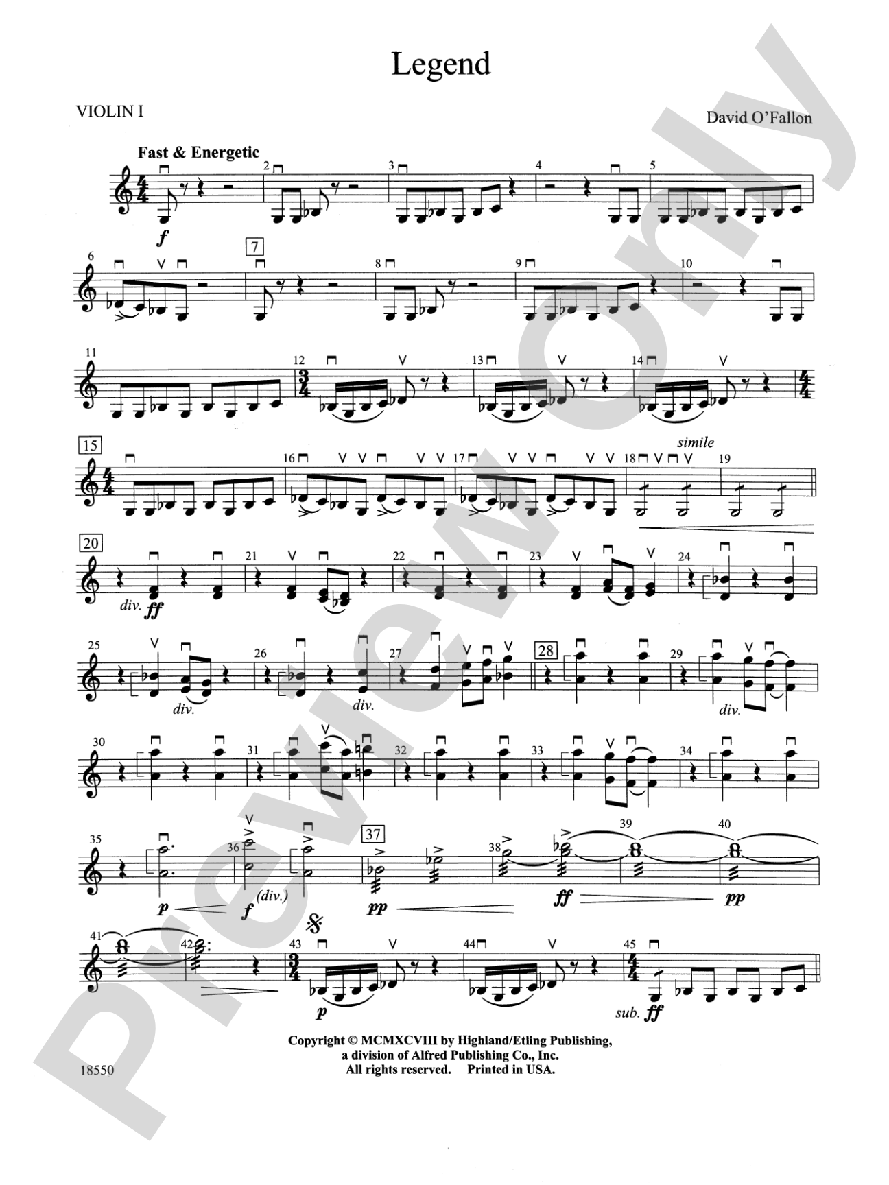 Legend: 1st Violin
