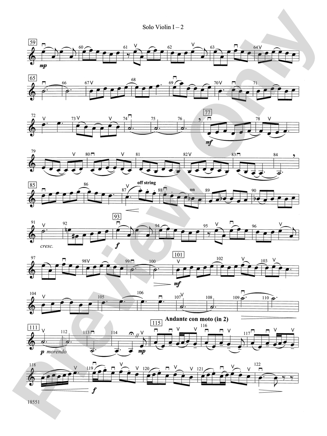 Bailes para Orquesta (For Two Solo Violins and String Orchestra): Solo 1st Violin