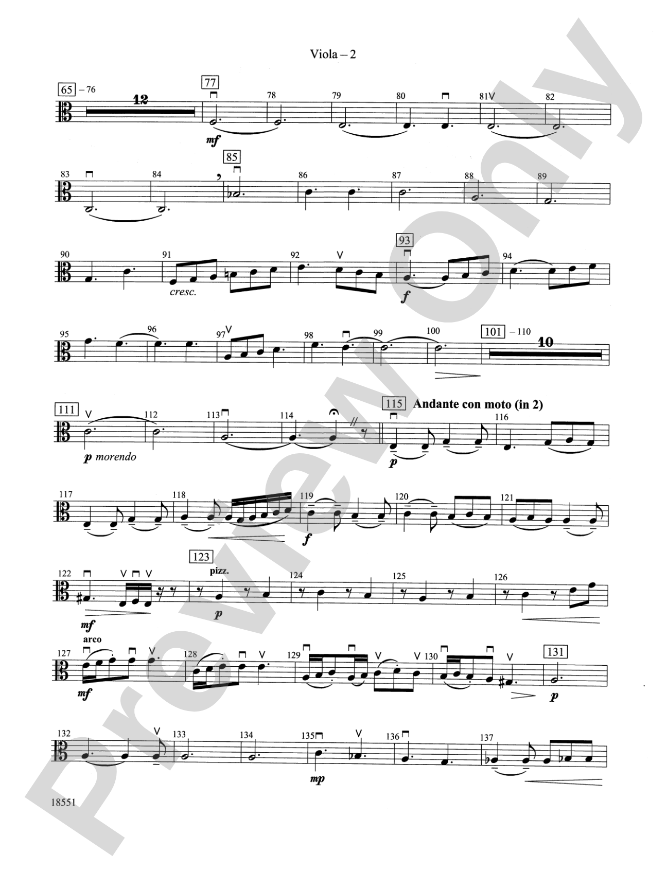 Bailes para Orquesta (For Two Solo Violins and String Orchestra): Viola
