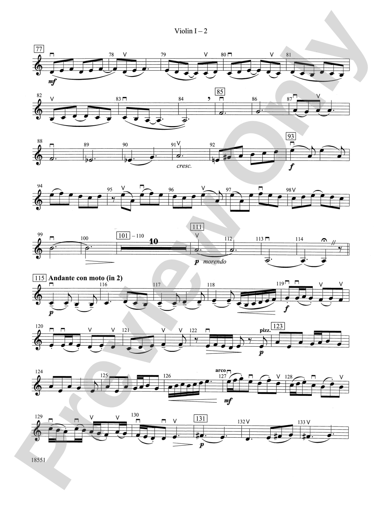 Bailes para Orquesta (For Two Solo Violins and String Orchestra): 1st Violin