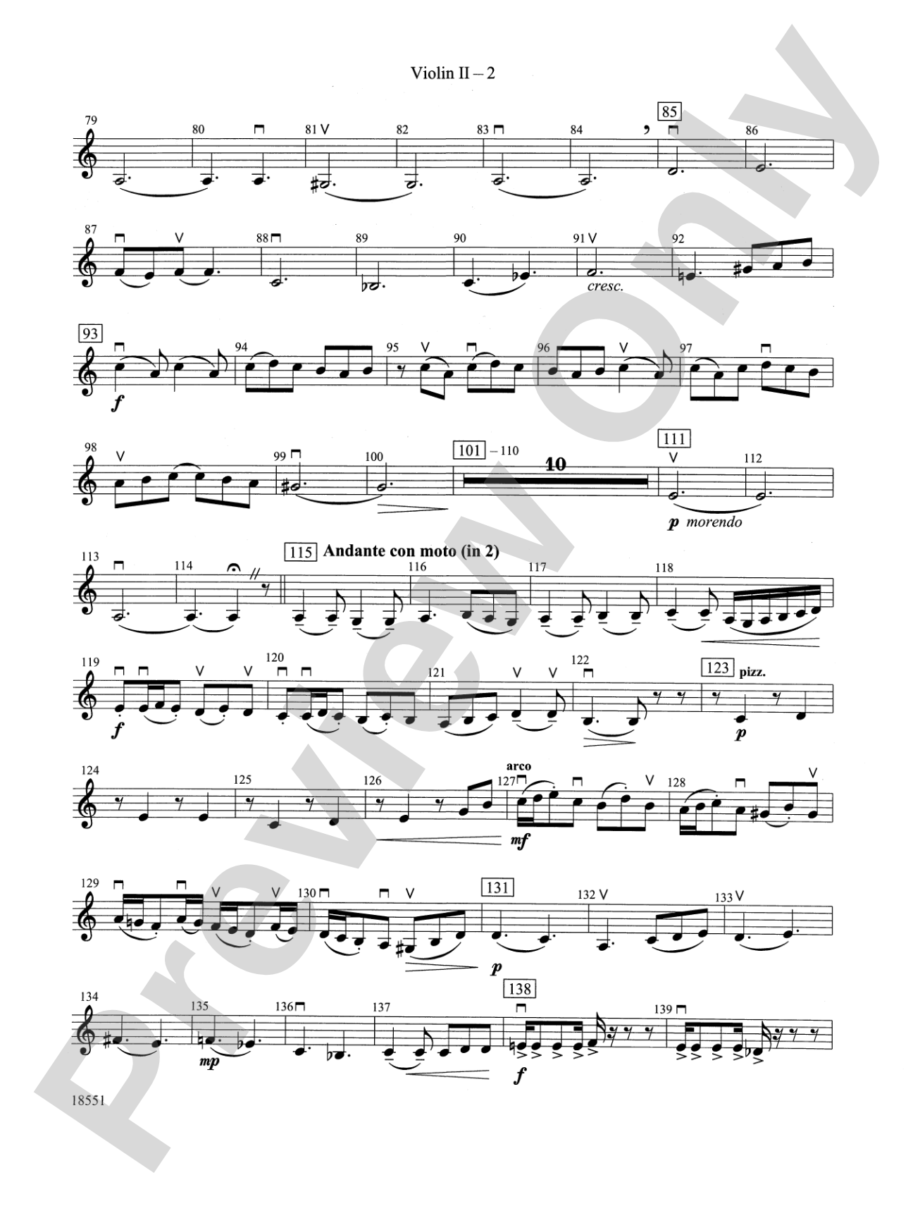 Bailes para Orquesta (For Two Solo Violins and String Orchestra): 2nd Violin