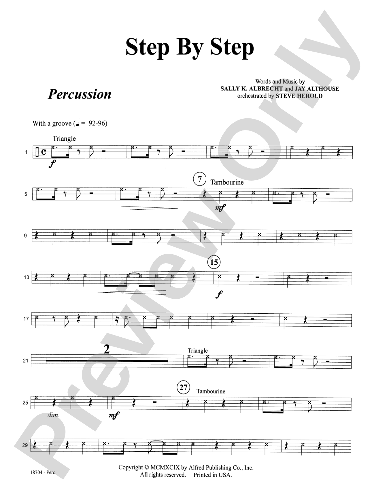 Step by Step: 1st Percussion: Choral SoundPax