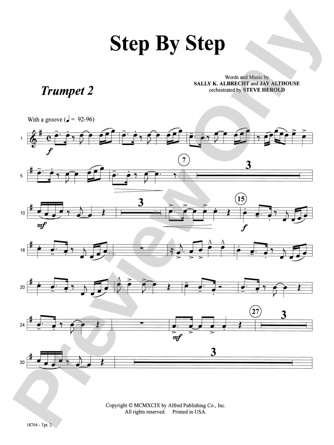 Step by Step: 2nd B-flat Trumpet: Choral SoundPax