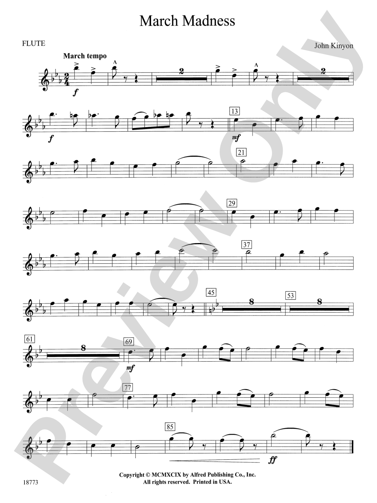 March Madness: Flute