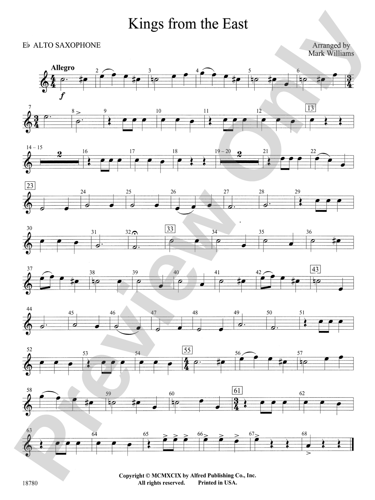 Kings from the East: E-flat Alto Saxophone