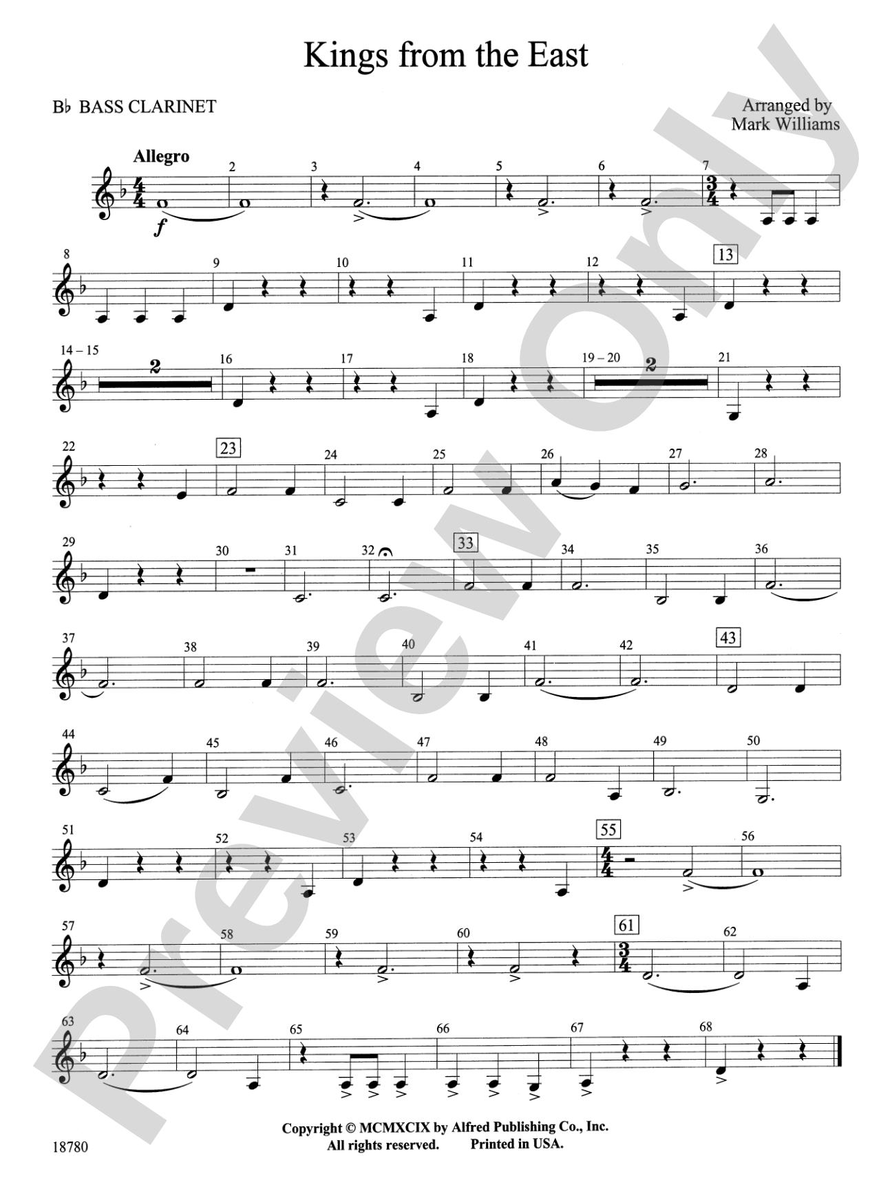 Kings from the East: B-flat Bass Clarinet