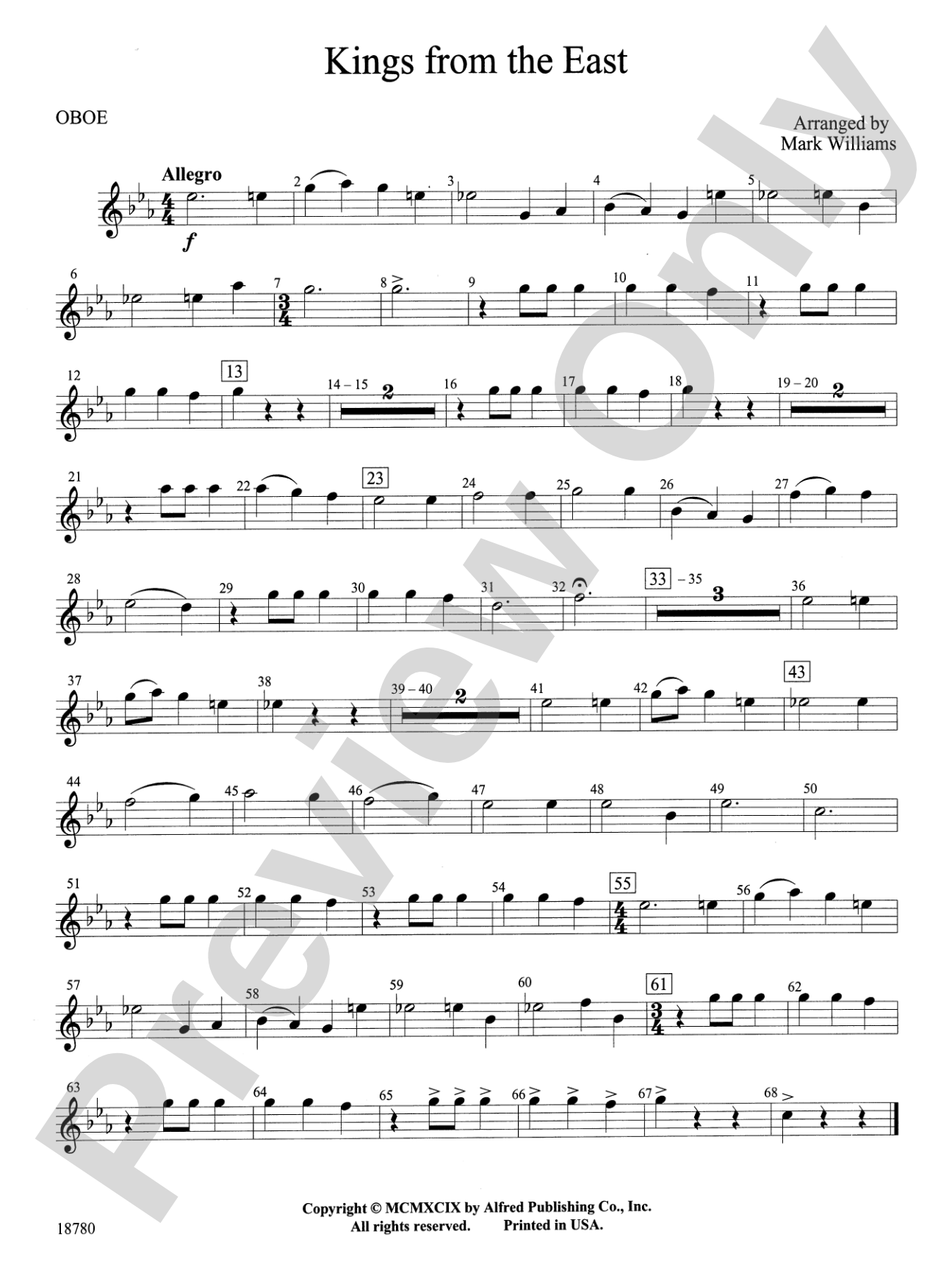 Kings from the East: Oboe