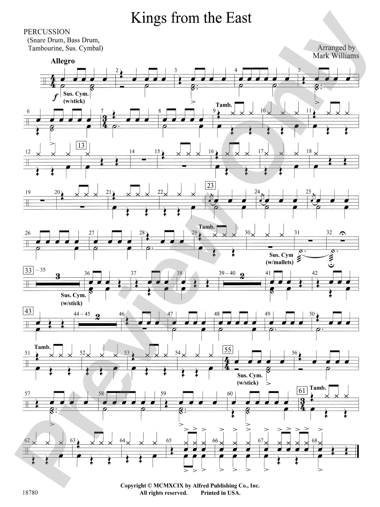 Kings from the East: 1st Percussion