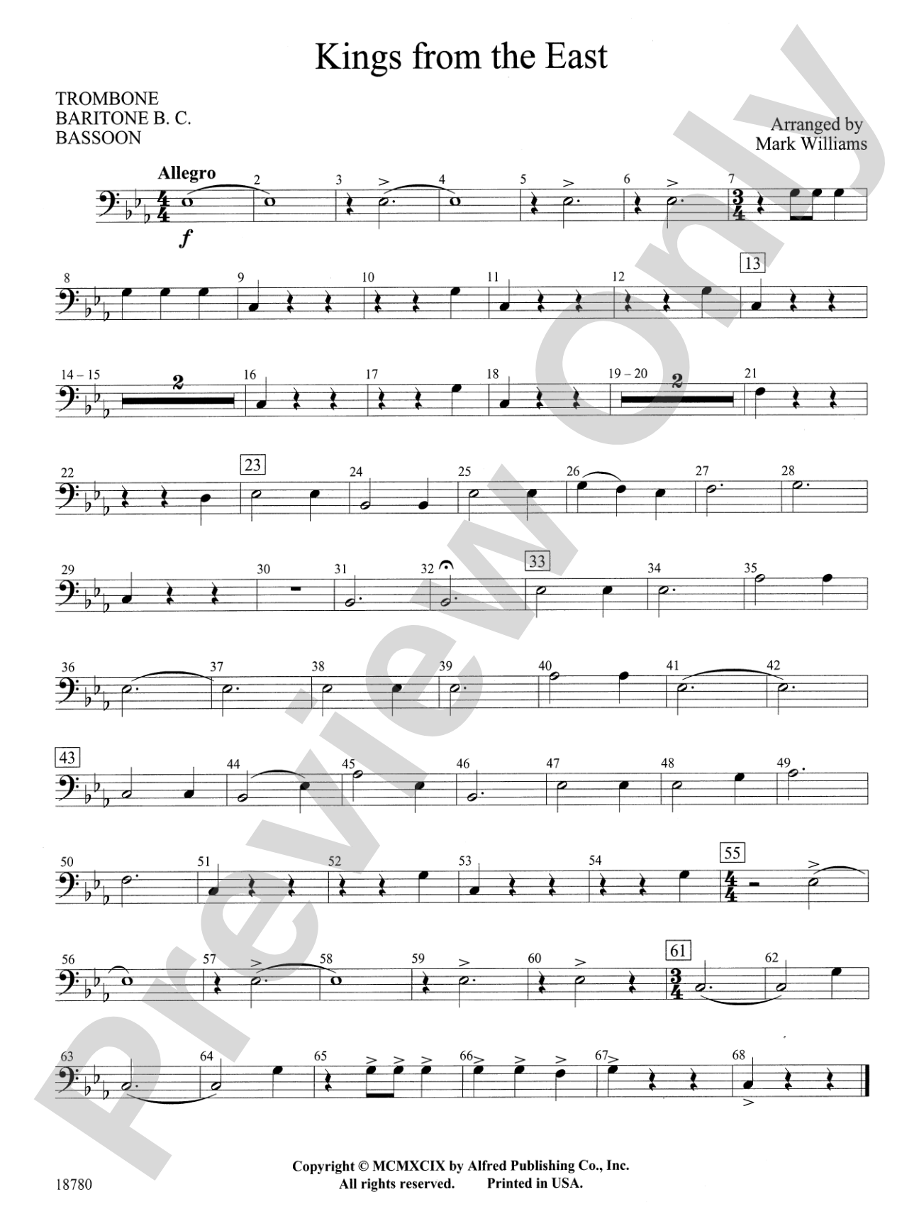 Kings from the East: 1st Trombone