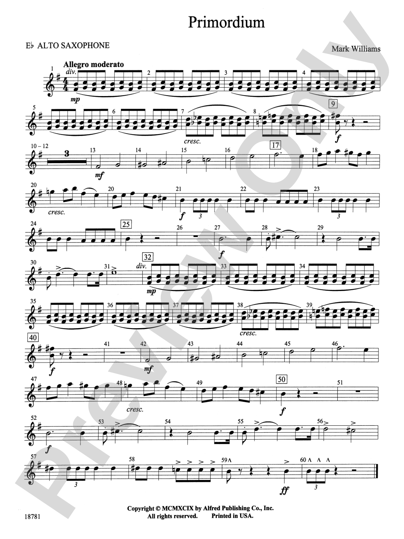 Primordium: E-flat Alto Saxophone