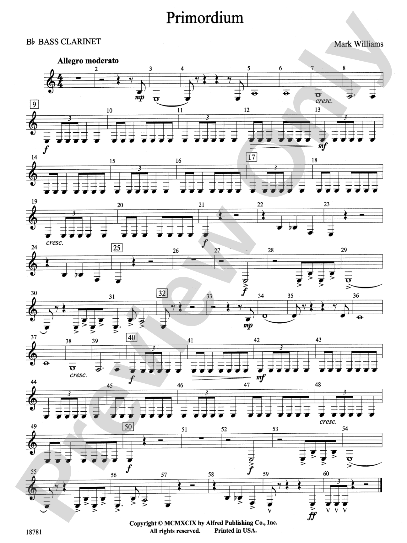 Primordium: B-flat Bass Clarinet