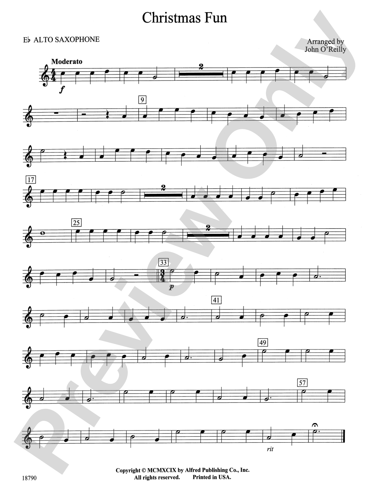 Christmas Fun: E-flat Alto Saxophone