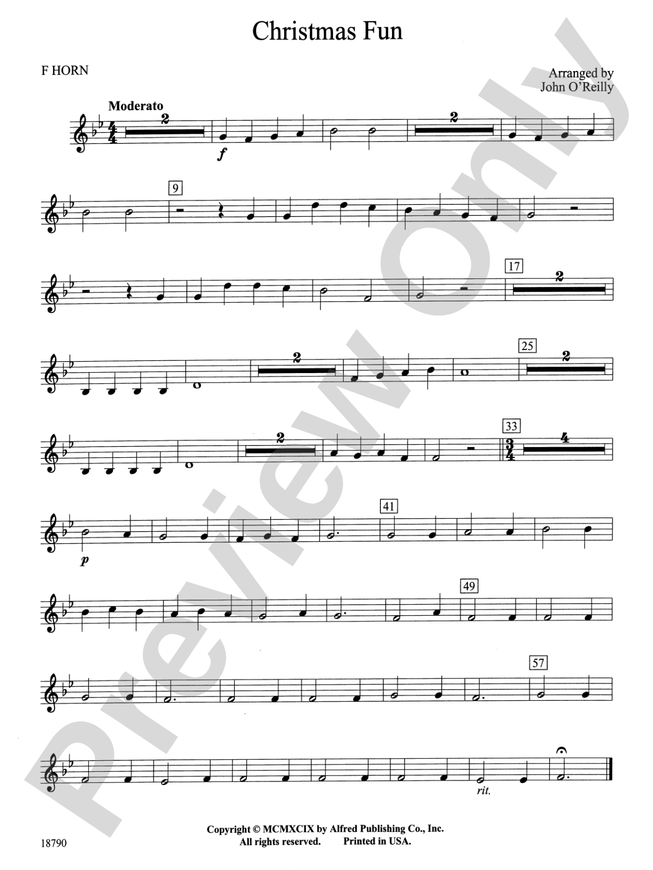 Christmas Fun: 1st F Horn