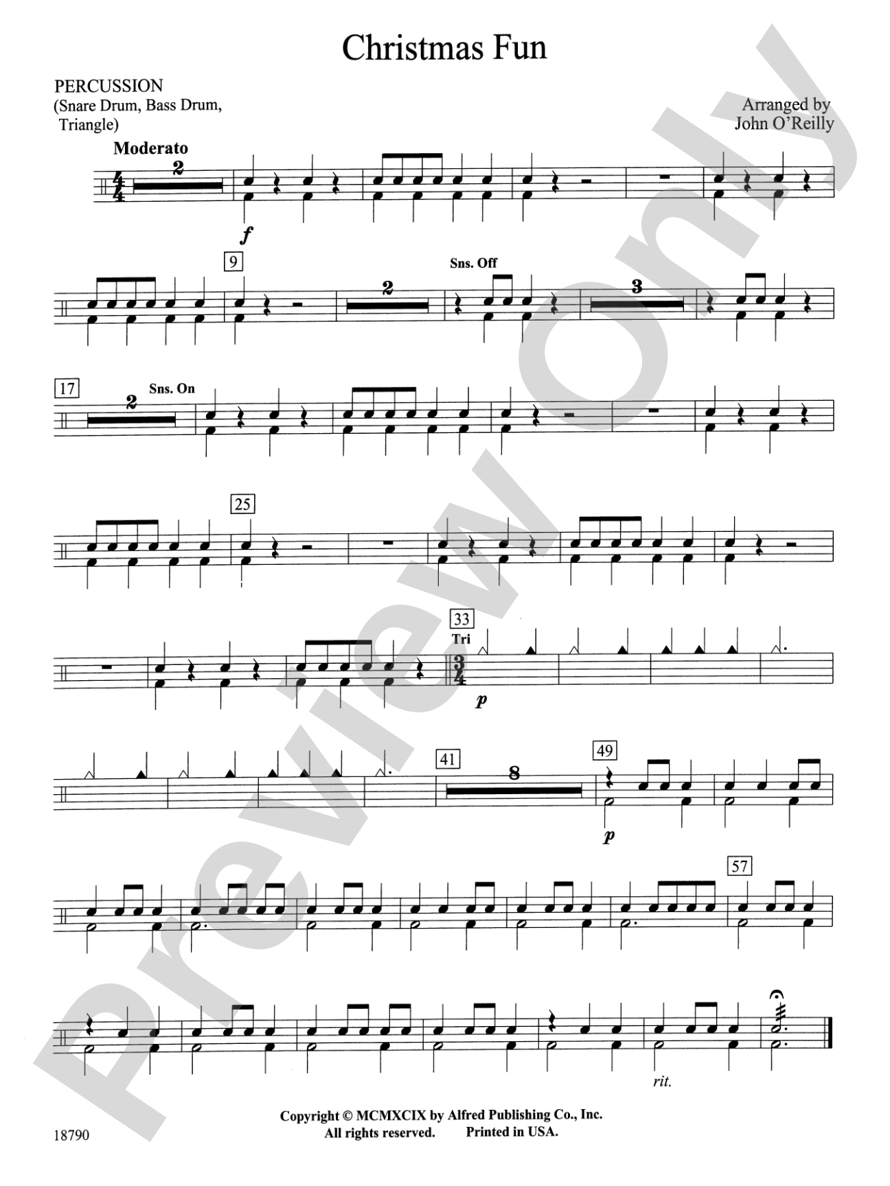 Christmas Fun: 1st Percussion