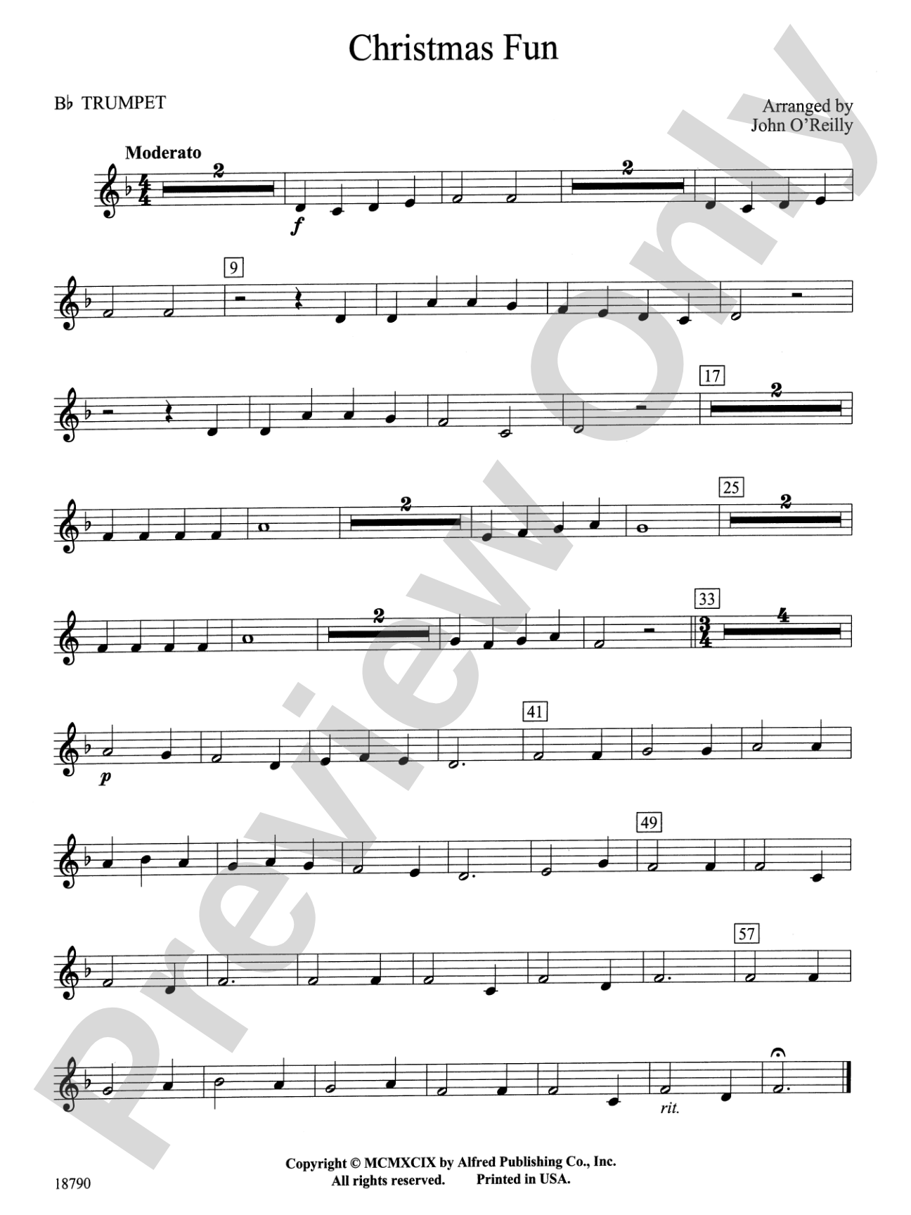 Christmas Fun: 1st B-flat Trumpet