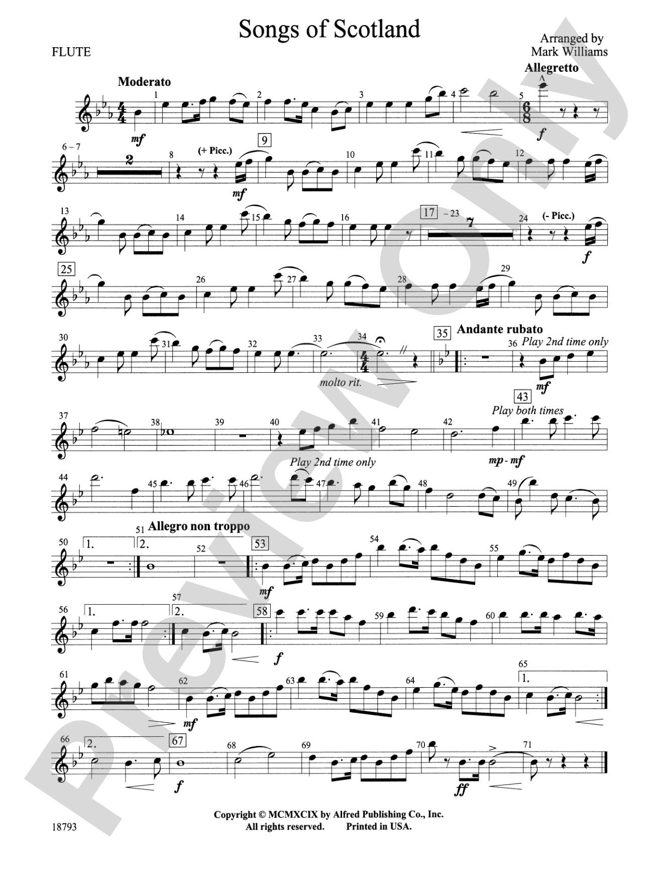 Songs of Scotland: Flute