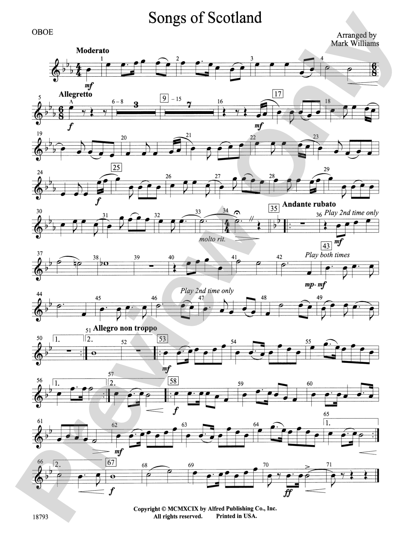 Songs of Scotland: Oboe