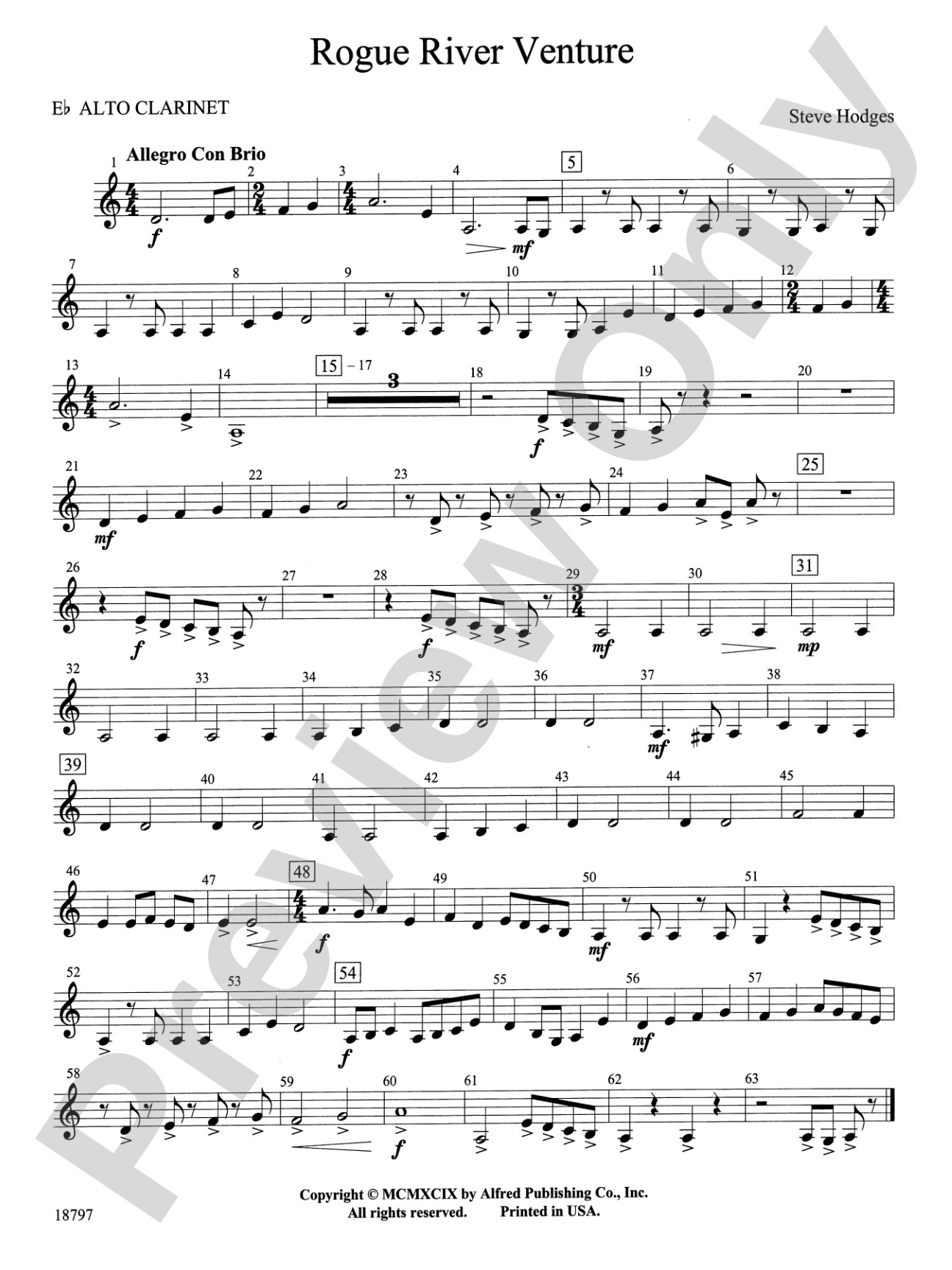 Rogue River Venture: E-flat Alto Clarinet