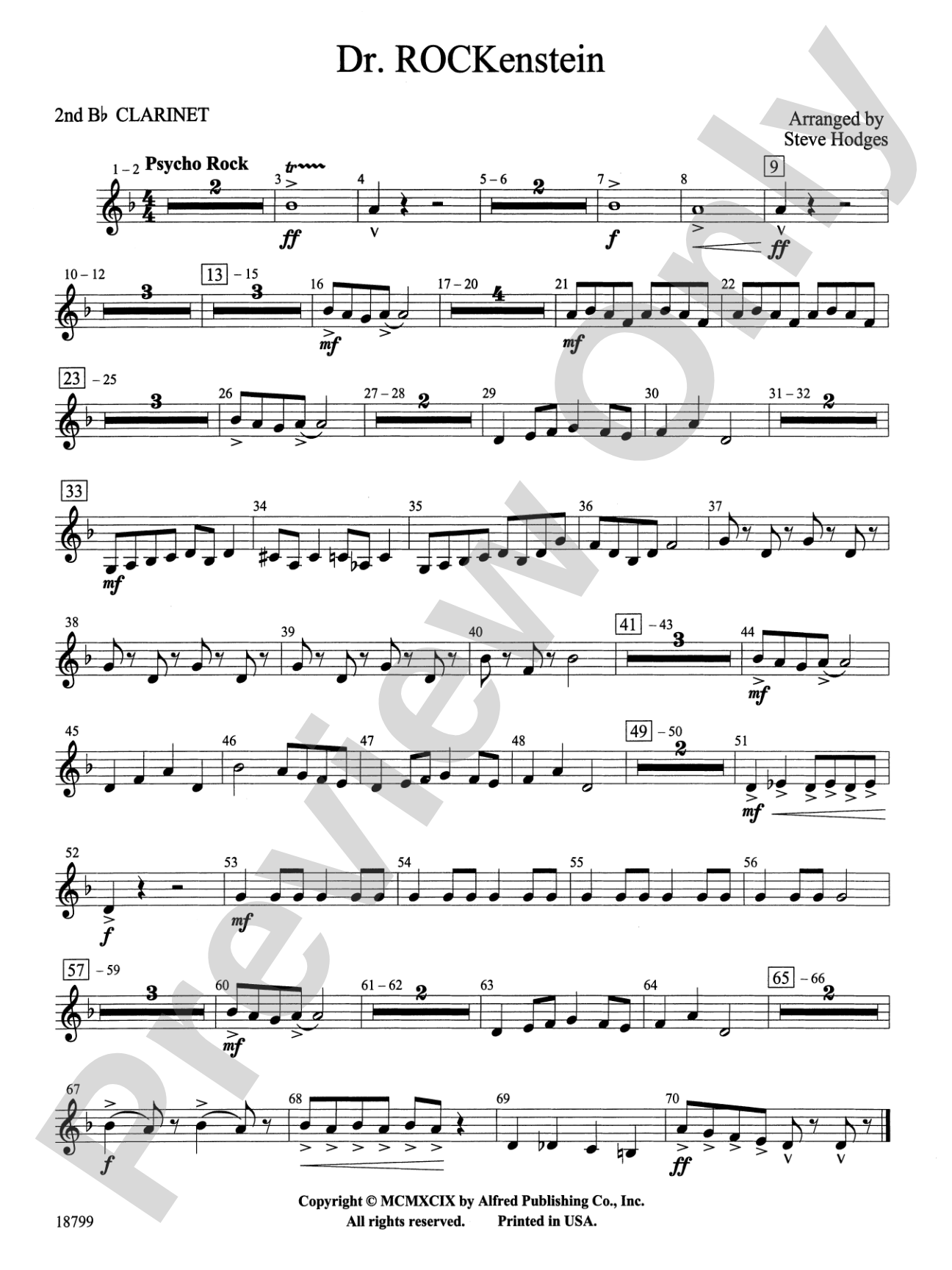 Dr. Rockenstein: 2nd B-flat Clarinet