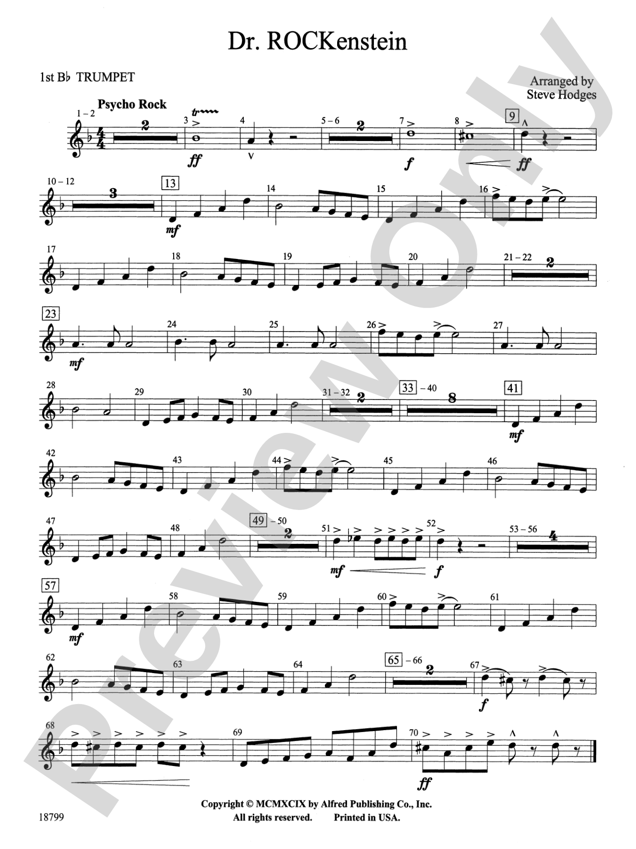 Dr. Rockenstein: 1st B-flat Trumpet