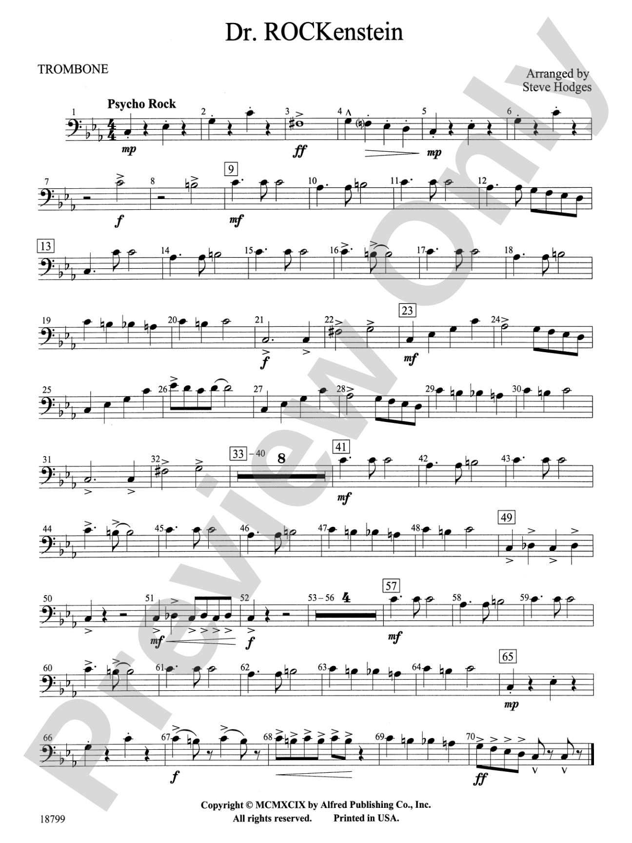 Dr. Rockenstein: 1st Trombone