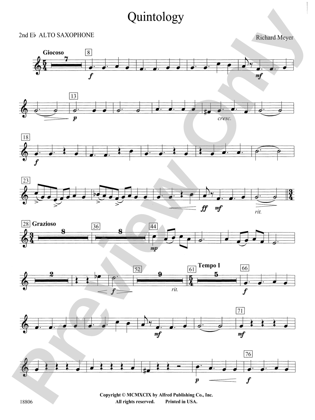 Quintology: 2nd E-flat Alto Saxophone