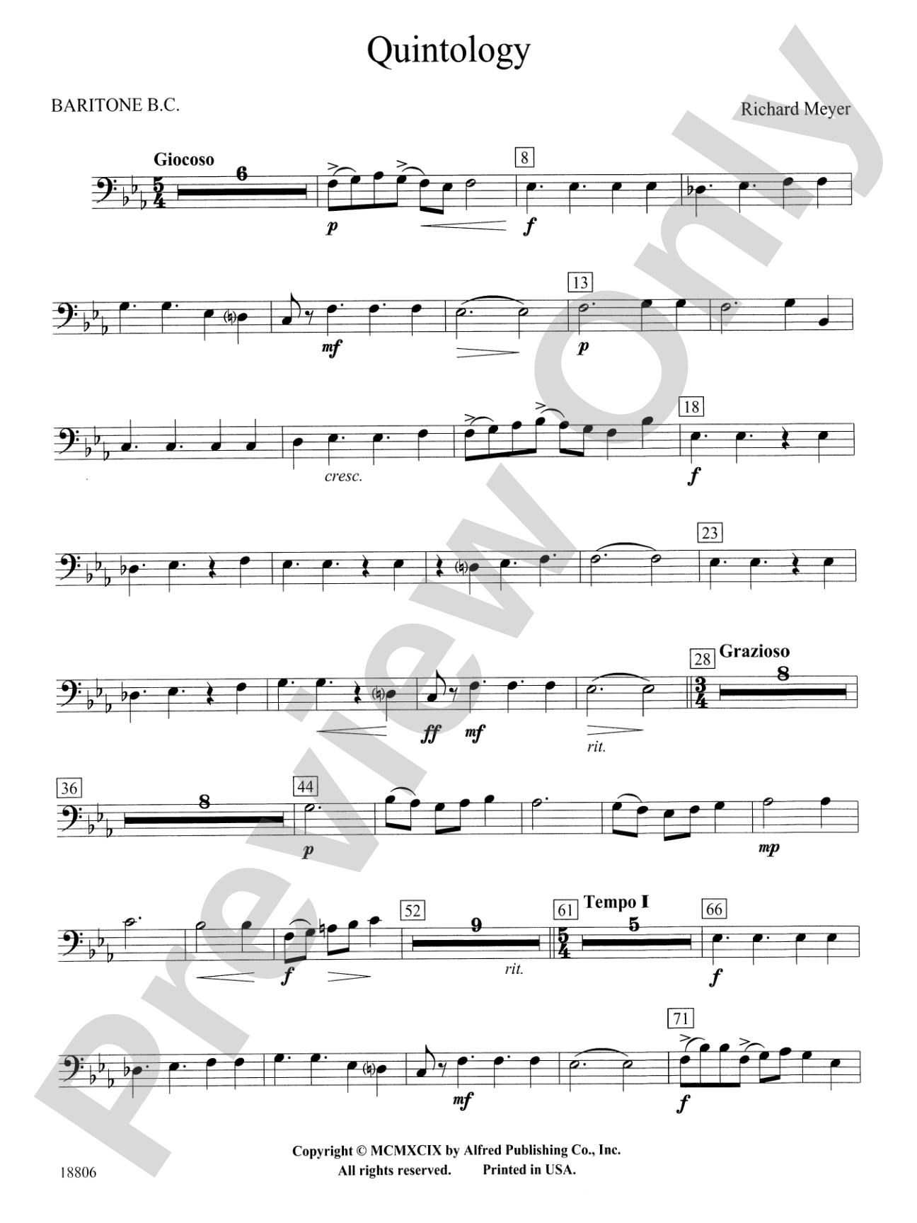 Quintology: Baritone B.C.