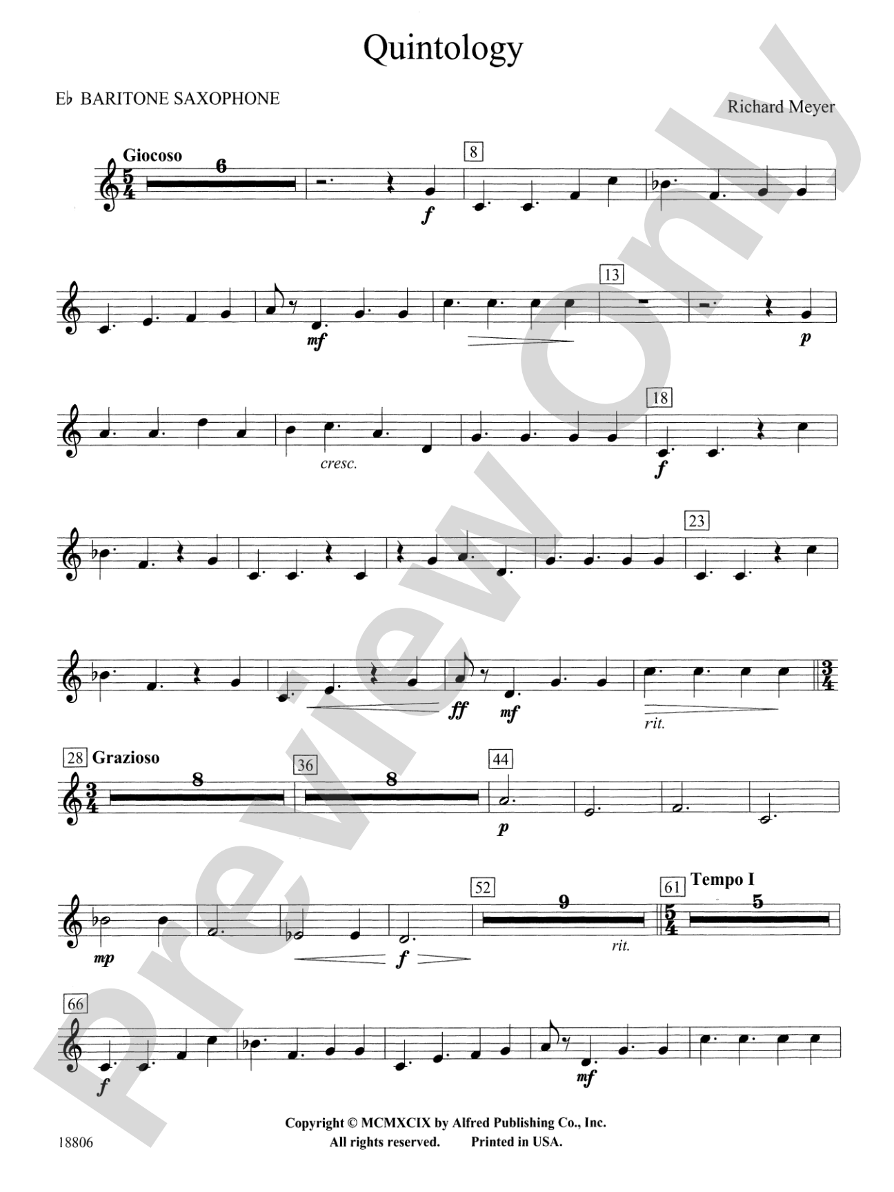 Quintology: E-flat Baritone Saxophone