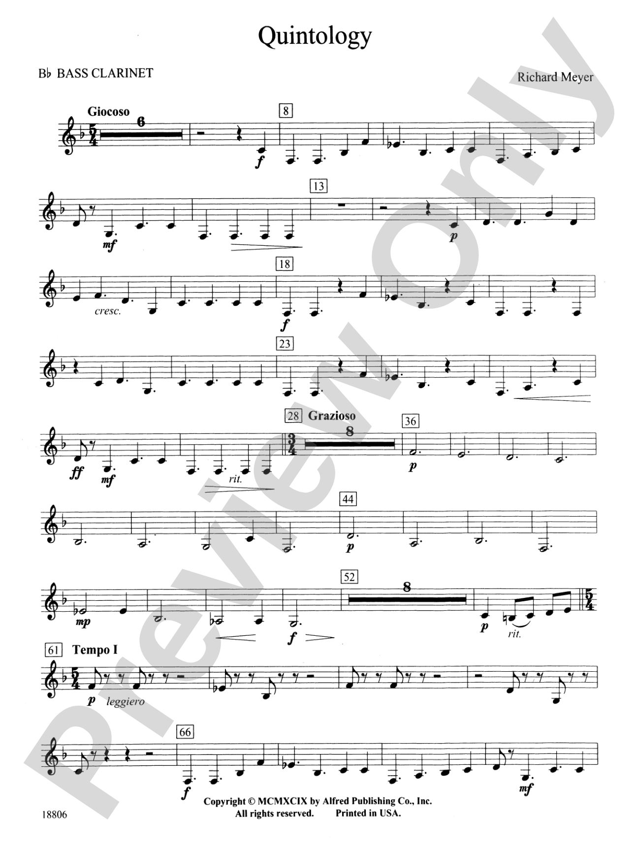 Quintology: B-flat Bass Clarinet