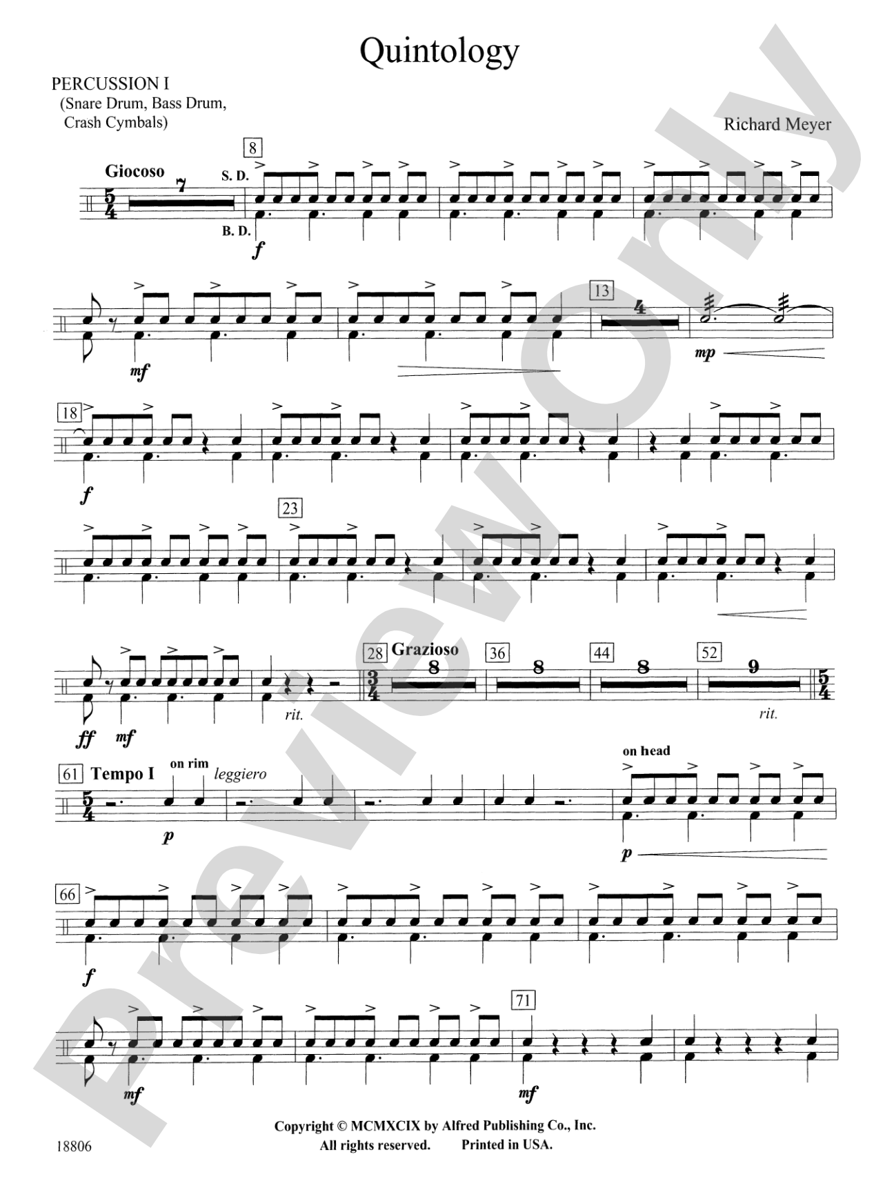 Quintology: 1st Percussion