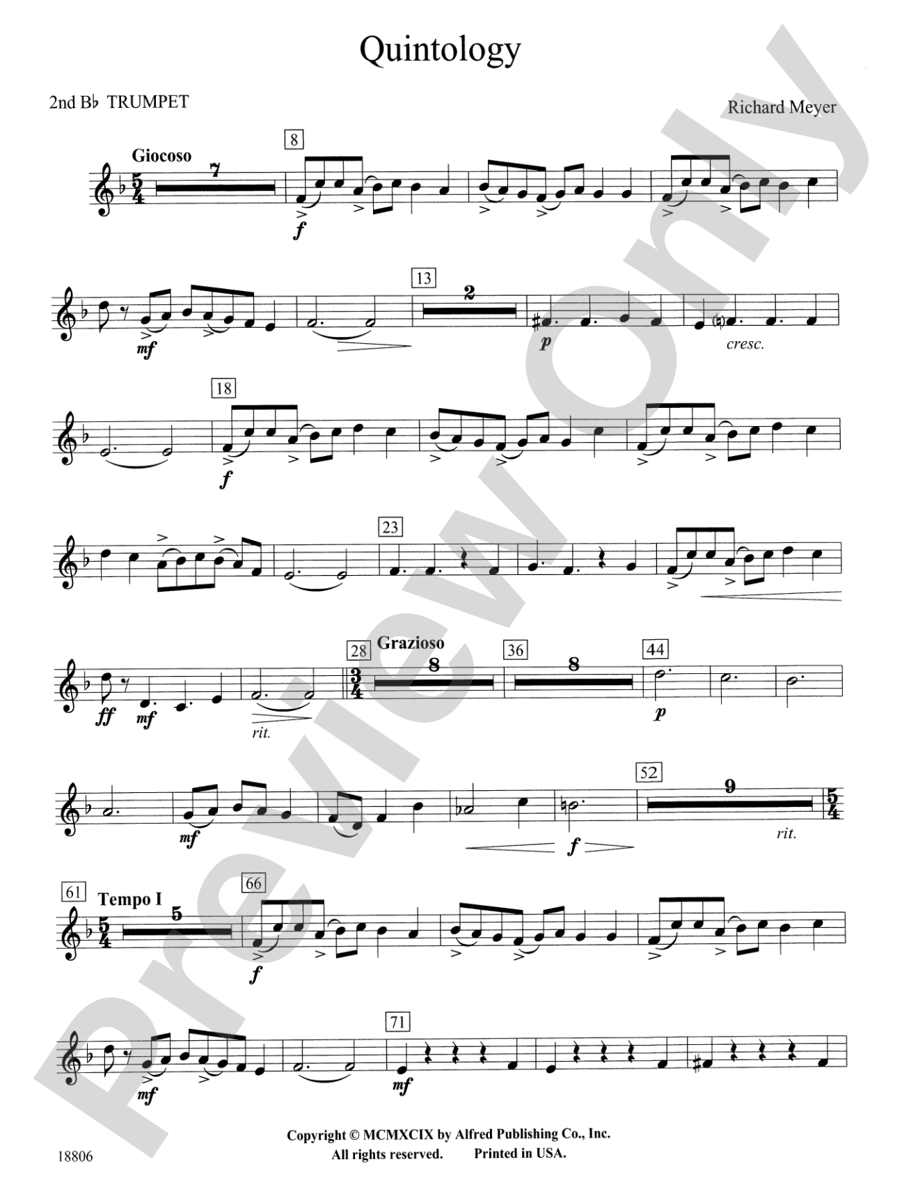 Quintology: 2nd B-flat Trumpet