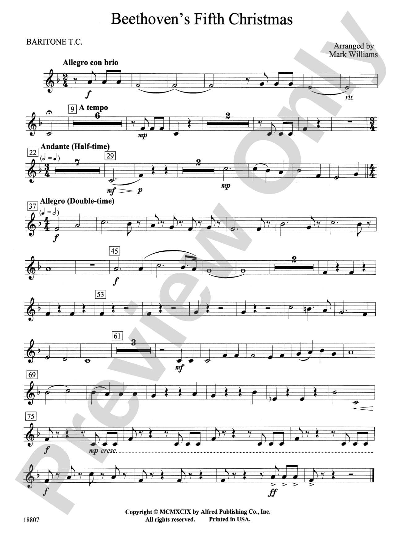 Beethoven's Fifth Christmas: Baritone T.C.