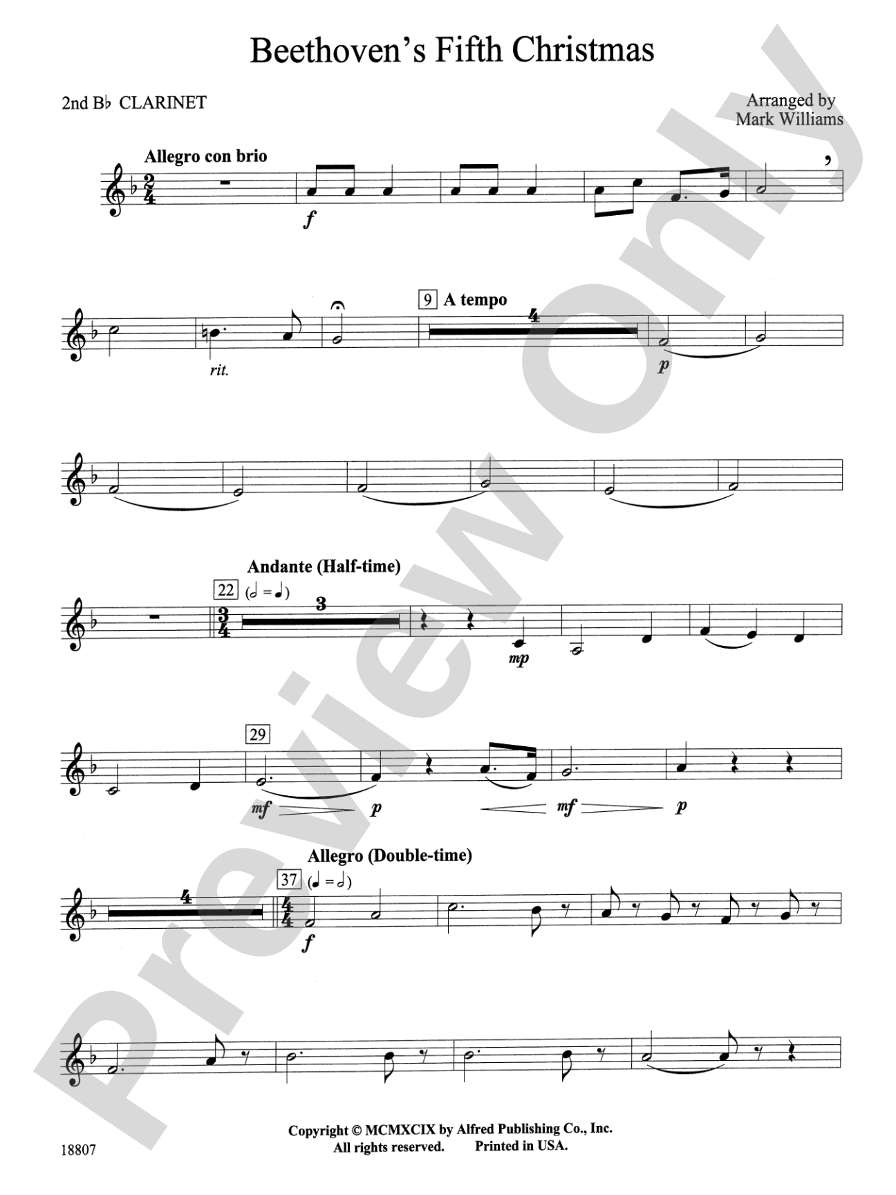 Beethoven's Fifth Christmas: 2nd B-flat Clarinet