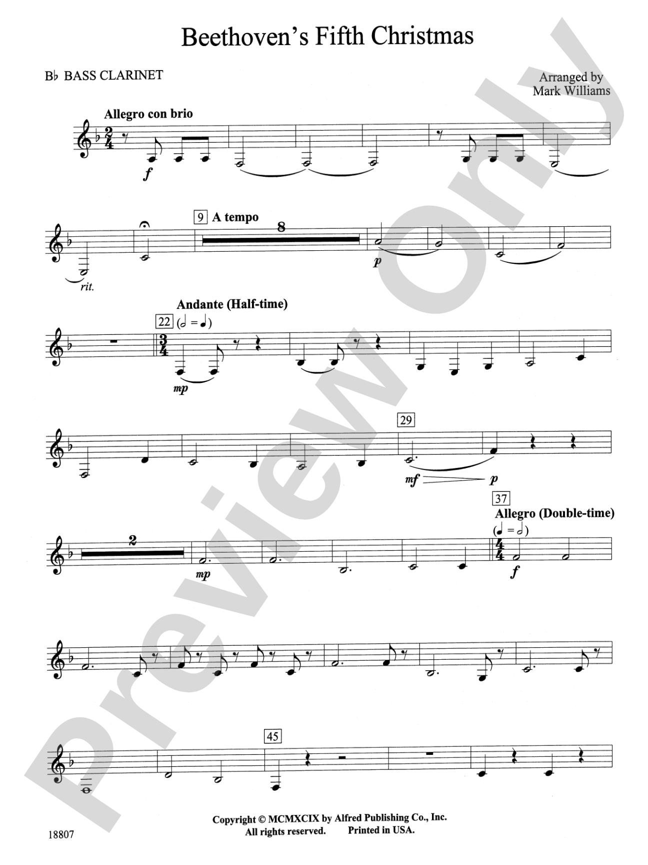 Beethoven's Fifth Christmas: B-flat Bass Clarinet