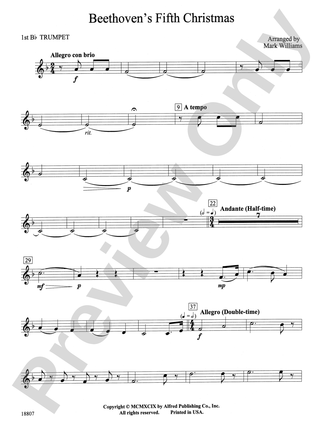 Beethoven's Fifth Christmas: 1st B-flat Trumpet