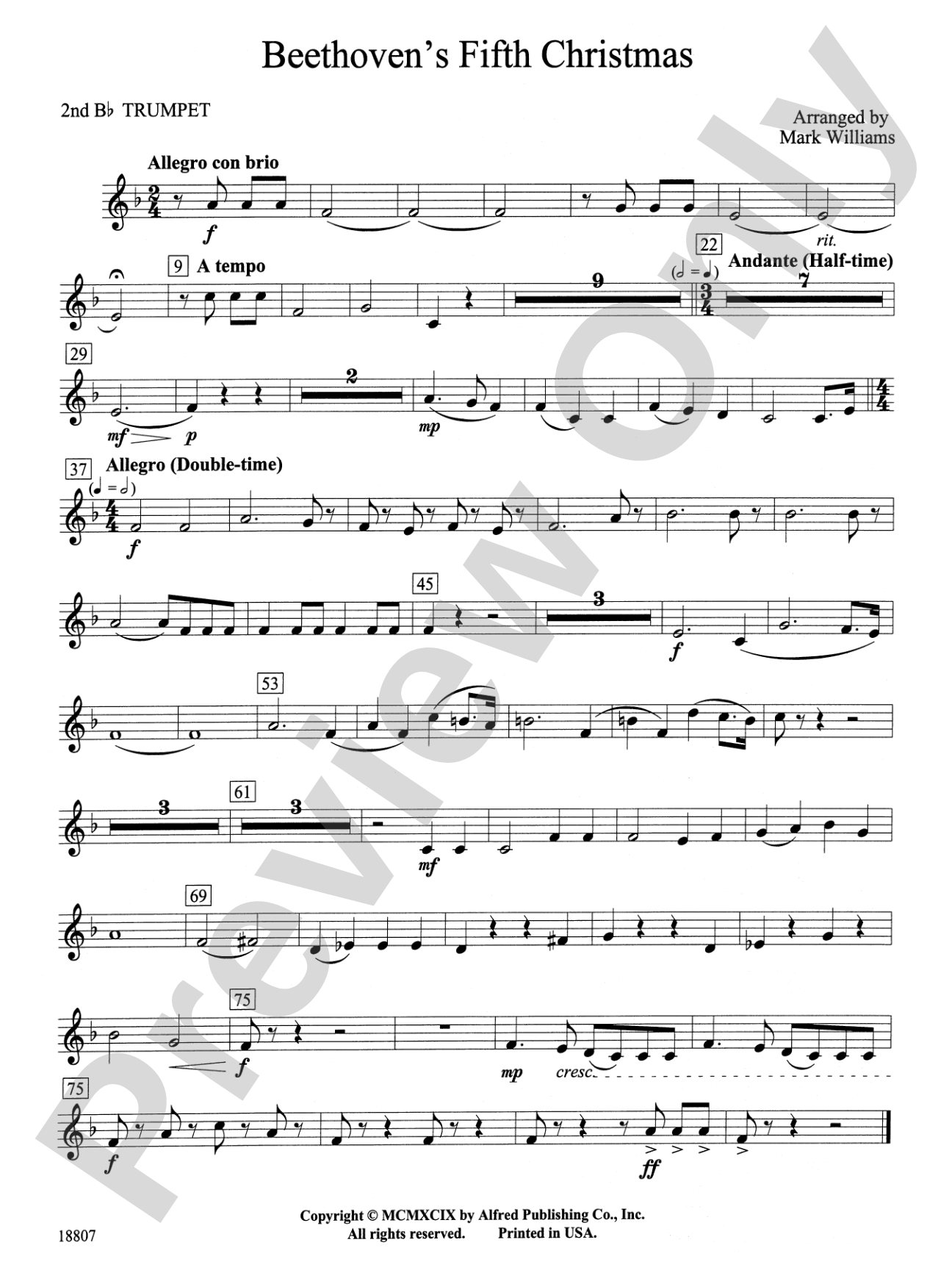 Beethoven's Fifth Christmas: 2nd B-flat Trumpet